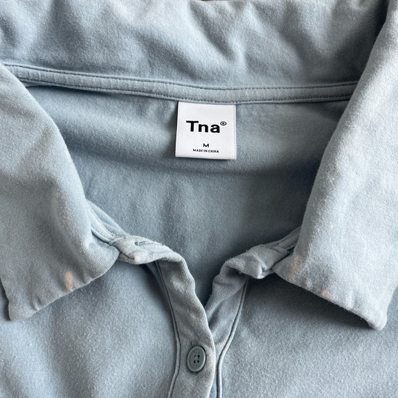 Light Blue Cropped Polo Shirt - Picture 3 of 3